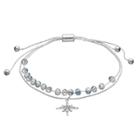 Lc Lauren Conrad Runway Collection Beaded Starburst Charm Slipknot Bracelet, Women's, Blue