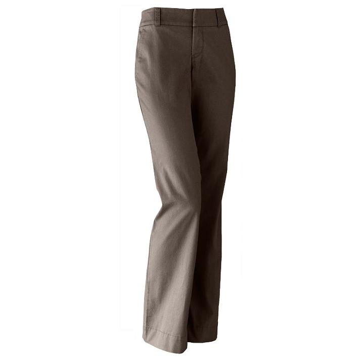 Sonoma Goods For Life&trade; Striped Bootcut Pants - Women's, Size: 16 Short, Brown