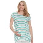 Maternity A:glow Empire Striped Tee, Women's, Size: Xl-mat, Dark Blue