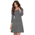 Women's Apt. 9&reg; Pleated Fit & Flare Dress, Size: Xl, Black