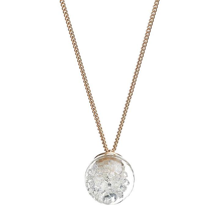 Lc Lauren Conrad Snow Globe Pendant Necklace, Women's, Gold
