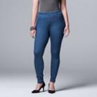 Plus Size Simply Vera Vera Wang Denim Leggings, Women's, Size: 2xl, Med Blue