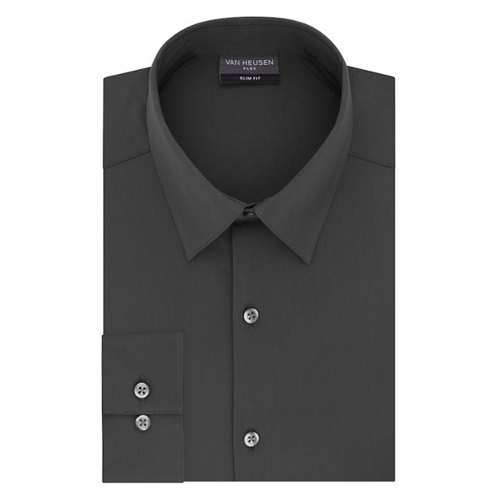 Men's Van Heusen Flex 3 Slim Fit 4-way Stretch Dress Shirt, Size: Xs 32/33, Grey Other