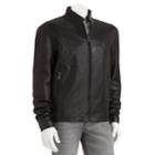 Vintage Leather Lamb-skin Leather Racing Jacket - Men, Size: Small, Black