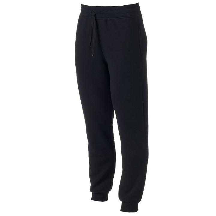 Men's Hollywood Jeans Sherpa Jogger Pants, Size: Large, Black