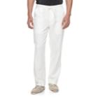 Men's Havanera Classic-fit Linen-blend 30-inch Inseam Drawstring Pants, Size: Large, White
