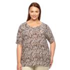 Plus Size Dana Buchman Jacquard Dolman Top, Women's, Size: 1xl, Med Beige