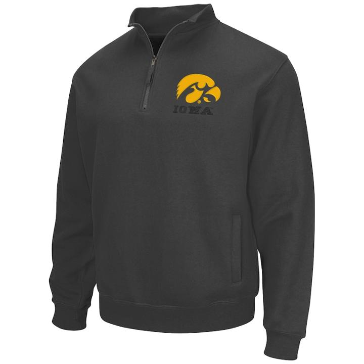 Men's Iowa Hawkeyes Fleece Pullover, Size: Xxl, Grey (charcoal)