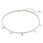 Lc Lauren Conrad Leaf Charm Station Choker Necklace, Women's, Grey