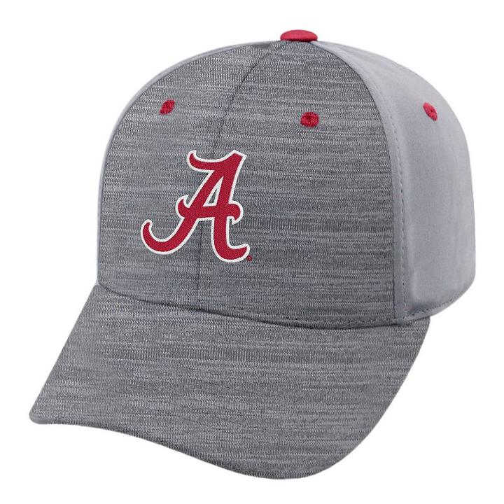 Adult Alabama Crimson Tide Steam Performance Adjustable Cap, Men's, Med Grey