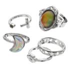 Mudd&reg; Crescent, Oval & Bar Ring Set, Women's, Size: 7, Multicolor
