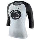 Women's Nike Penn State Nittany Lions Oatmeal Raglan Tee, Size: Large, Natural