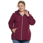 Plus Size Zeroxposur Tammi Hooded Soft Shell Jacket, Women's, Size: 3xl, Deep Cerise Prism