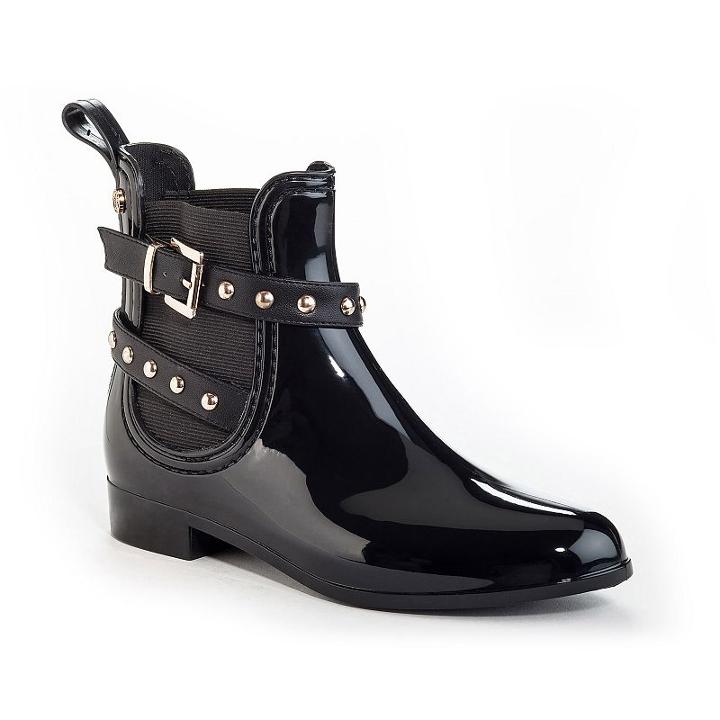 Henry Ferrera Clarity Women's Water-resistant Studded Rain Boots, Size: 8, Black