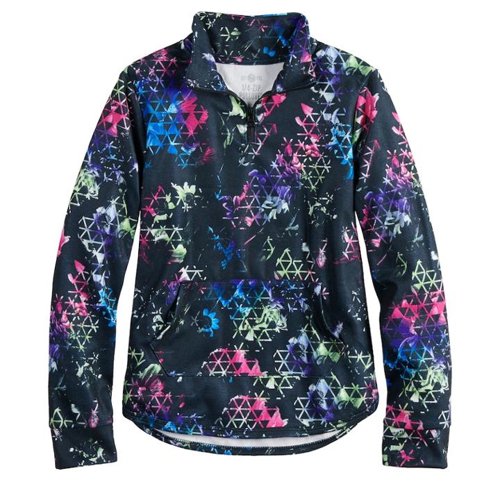 Girls 7-16 & Plus Size So&reg; Quarter-zip Microfleece Pullover, Size: 14 1/2, Oxford