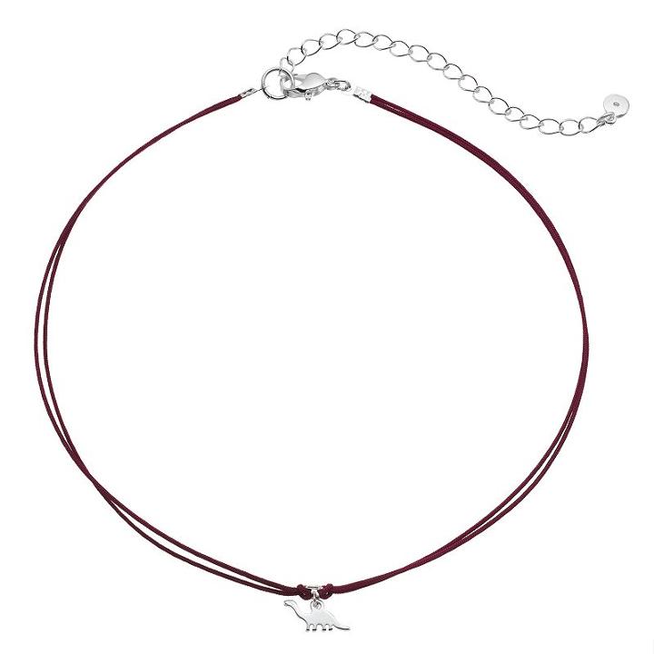 Lc Lauren Conrad Dinosaur Charm Purple Choker Necklace, Women's