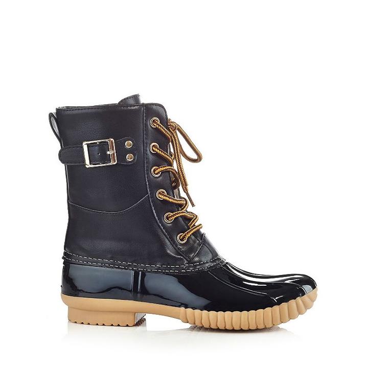 Henry Ferrera Mission Women's Water-resistant Buckle Duck Boots, Size: 8, Black