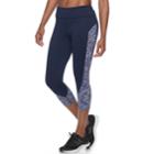 Women's Tek Gear&reg; Contrasting Sides Capris, Size: Xl, Dark Blue