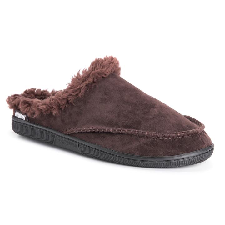 Men's Muk Luks Faux Fur Lined Clog Slippers, Size: Small, Brown