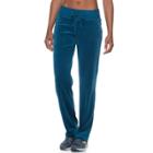 Women's Tek Gear&reg; Velour Drawstring Pants, Size: Medium, Turquoise/blue (turq/aqua)