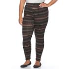 Plus Size French Laundry Printed Knit Leggings, Women's, Size: 2xl, Med Brown