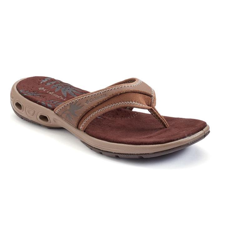 Columbia Kambi Women's Flip-flops, Size: 8, Dark Brown