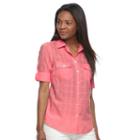 Women's Croft & Barrow&reg; Roll-tab Shirt, Size: Xl, Brt Red