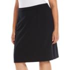 Plus Size Sag Harbor Slimming Solution Pencil Skirt, Women's, Size: 25 - Regular, Black