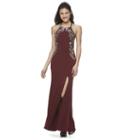 Juniors' Speechless Embellished Full-length Dress, Girl's, Size: 5, Dark Red