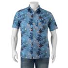 Big & Tall Croft & Barrow&reg; Classic-fit Tropical Button-down Shirt, Men's, Size: Xl Tall, Blue (navy)