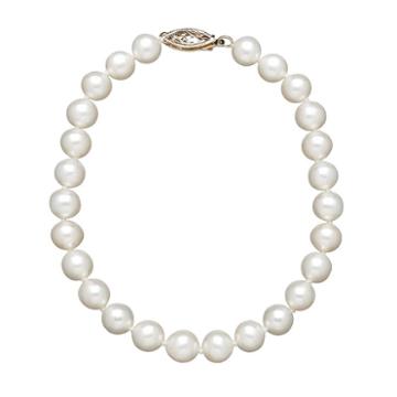 Freshwater By Honora Freshwater Cultured Pearl 10k Gold Bracelet, Women's, Size: 7.5, White