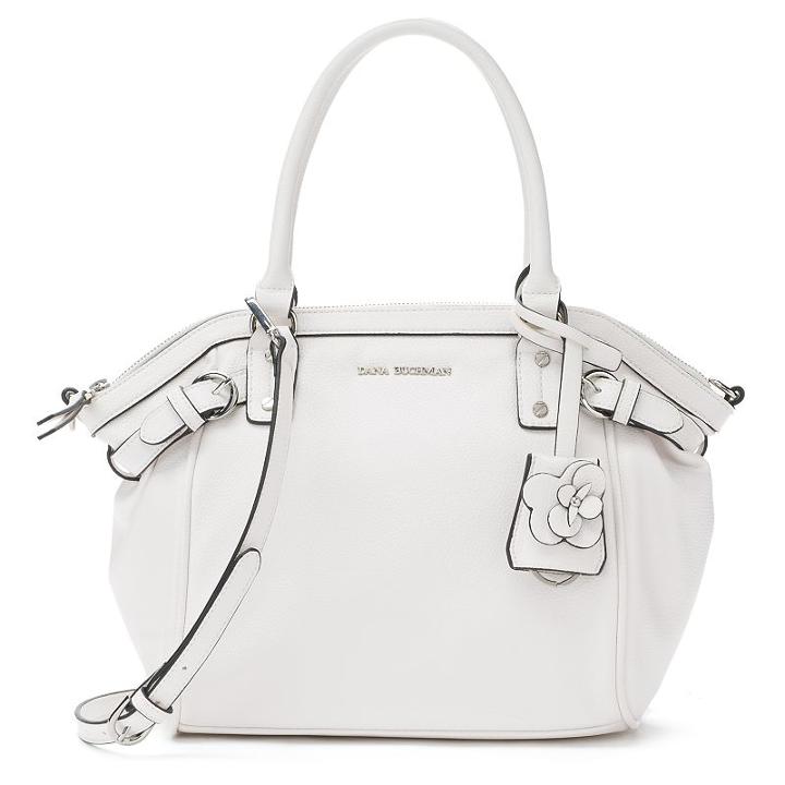 Dana Buchman Brittany Textured Satchel, Women's, White