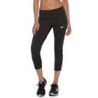 Women's Nike Power Running Capri Leggings, Size: Medium, Grey (charcoal)