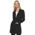 Women's Elle&trade; Long Sweater Blazer, Size: Medium, Black