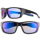 Men's Dockers Polarized Mirror Wrap Sunglasses, Black