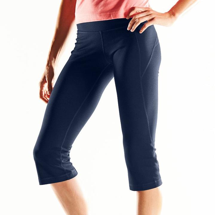 Women's Tek Gear&reg; Core Essentials Shapewear Yoga Capris, Size: Small, Blue
