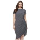 Plus Size Suite 7 Ruched Denim Sheath Dress, Women's, Size: 20 W, Dark Grey