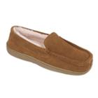 Chaps Men's Wide Suede Loafer Slippers, Size: Md Wide, Brown