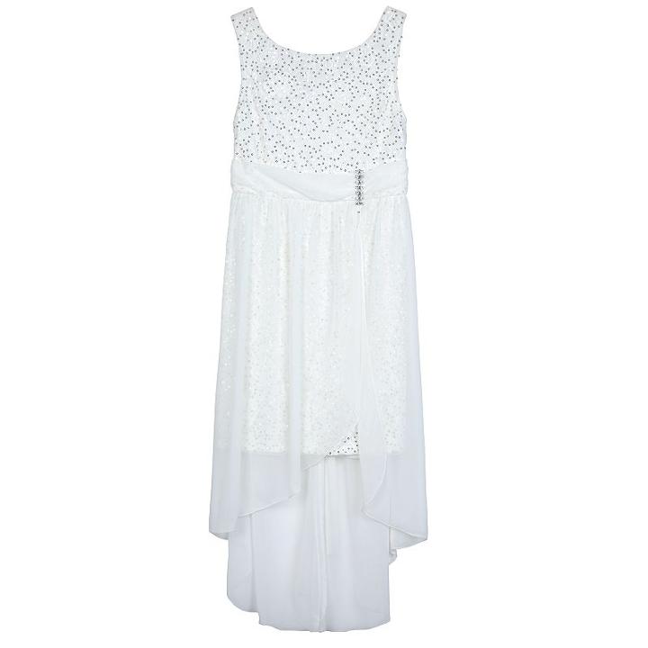 Girls 7-16 Iz Amy Byer Sequin Lace High-low Sheath Dress, Size: 7, White Oth