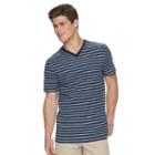 Men's Urban Pipeline&reg; Striped V-neck Tee, Size: Xl, Blue