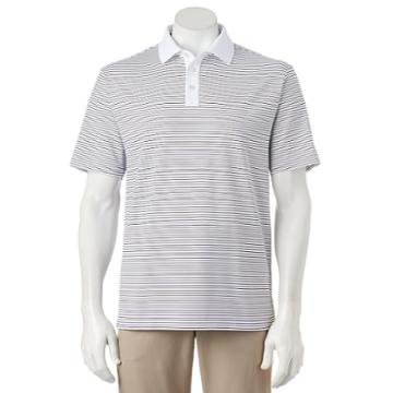 Men's Ben Hogan Fine Line Striped Performance Golf Polo, Size: Small, White
