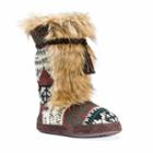 Muk Luks Women's Jewel Sweater Knit Boot Slippers, Size: Xl, Brown