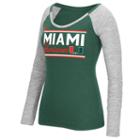 Women's Adidas Miami Hurricanes Double Color Tee, Size: Xl, Green Oth