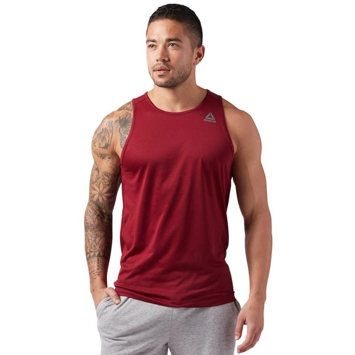 Men's Reebok Melange Sleeveless Performance Tee, Size: Small, Purple