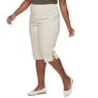 Plus Size Croft & Barrow&reg; Vented Pull-on Capris, Women's, Size: 4x Avg/reg, Lt Beige