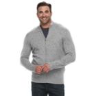 Big & Tall Croft & Barrow&reg; Classic-fit 7gg Super Soft Full-zip Sweater, Men's, Size: Xl Tall, White