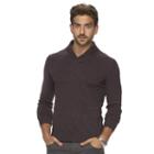 Big & Tall Marc Anthony Slim-fit Marled Cashmere-blend Merino Shawl Sweater, Men's, Size: Xl Tall, Med Red