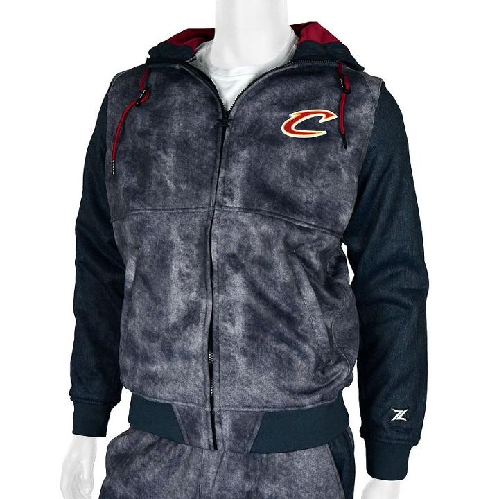 Men's Zipway Cleveland Cavaliers Denim Effect Fleece Hoodie, Size: Medium, Ovrfl Oth