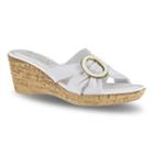 Tuscany By Easy Street Conca Women's Wedge Sandals, Size: 11 Wide, White