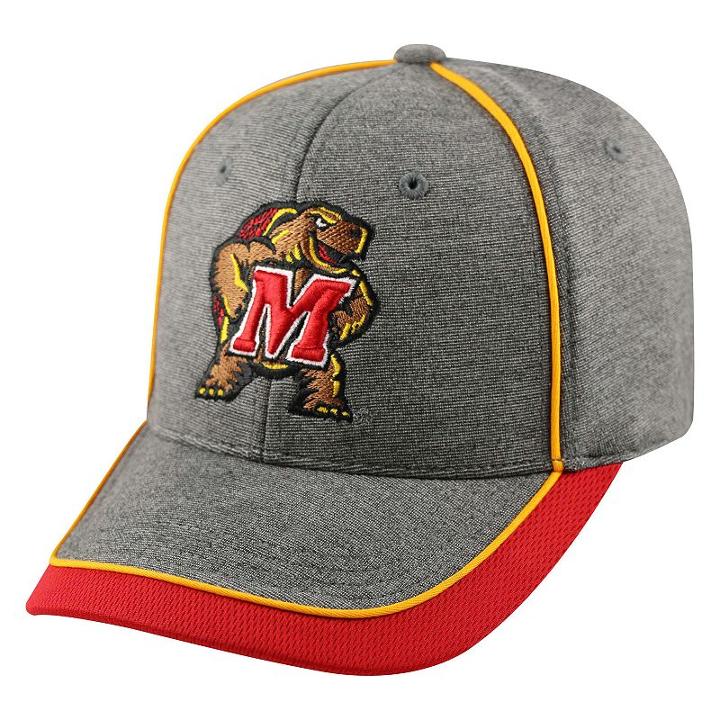 Adult Top Of The World Maryland Terrapins Memory Fit Cap, Med Grey